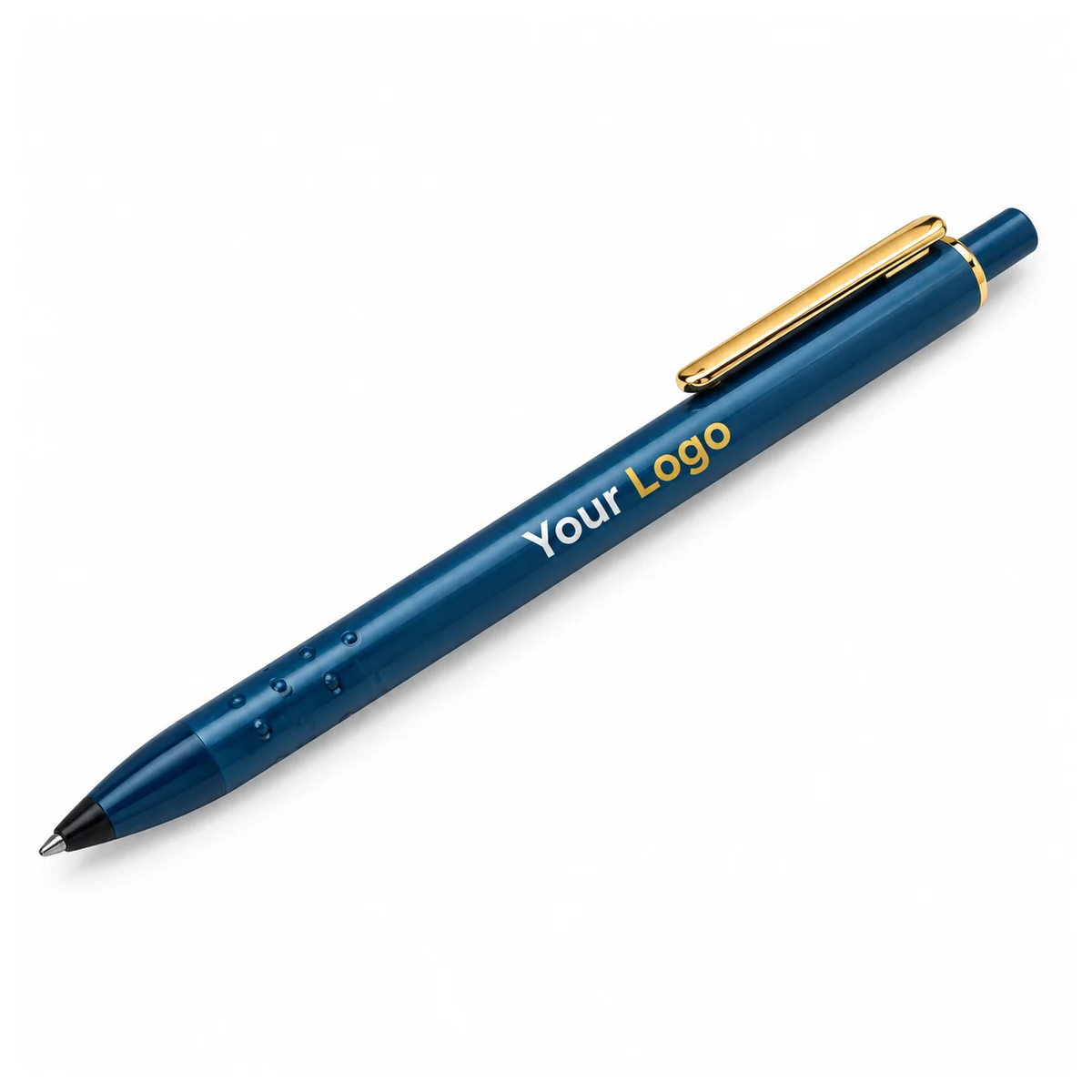 Blue and Gold-Tone Plastic Ball Pen - view 2